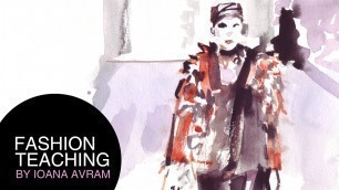 'Fashion sketch inspired by Marc Cain RTW Fall 2015'