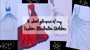 'Short glimpse of my Fashion Illustration Sketches || #shorts | #shortvideo'