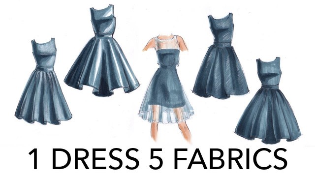 'Fashion Illustration Tutorial: 1 Dress, 5 Fabrications (+2 Bonus Renderings!)'