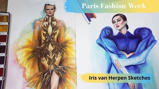 'Fashion Design Sketches || IRIS Van HERPEN || Zol.Ame Illustrations'