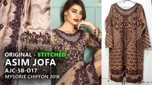 'Asim Jofa Chiffon Collection 2017 - Stitched AJC 5B Mysorie - Pakistani Wedding Dresses'