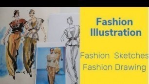 'Fashion Illustration... Fashin Drawing, ...Fashion Sketches...Pencil, Brush,'