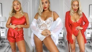 'Valentine\'s Day Lingerie/Sleepwear Try On Haul! | Fashion Nova'