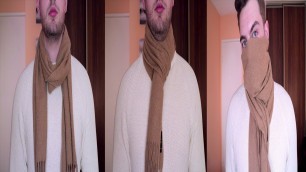 'How To Style/Wear A Scarf/Scarves 3 Ways For Men|How To Tie/Wrap A Scarf For Guys|'