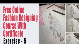 'Online Fashion Designing Course Free| Fashion Illustration Online Session | Draping Fashion Croquis'