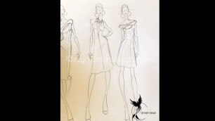 'Fashion sketch tutorial by ZEYNEP DENIZ-keyhole dresses'