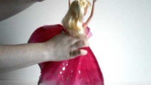 'Barbie in a fashion fairytale doll dress transformation'