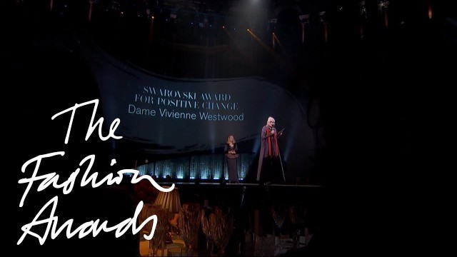 'Dame Vivienne Westwood wins the Swarovski Award for Positive Change | The Fashion Awards 2018'