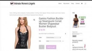 'Gamiss Fashion Buckle Up Steampunk Corset Women Shapewear Bustier Bodysuit Review'