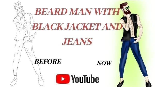 'Beard Man Digital Fashion Illustration