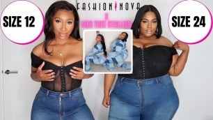 'SIZE 12 vs 24 FASHIONNOVA x MEG THEE STALLION TRY ON HAUL'