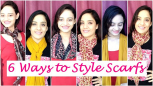 '6 Stylish Ways to Wear a Scarf in 2 minutes | Scarf Tying Ideas | Fashion Tips | Pretty Twin Girls'