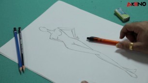 'TUTORIAL - Fashion Figure for Beginners | Flash Figure illustration by Jiten Giri | Akiino'