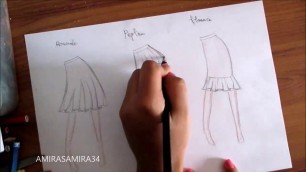 'Fashion Illustrations:How To Draw Skirt Part 1 (Easy)'