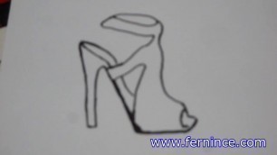 'Fashion Illustration - Sketches of high heel shoes for work'