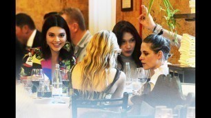 'Kristen Stewart and Stella Maxwell With kendall jenner And Bella Hadid In Milan'