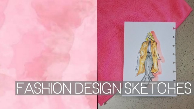'how to sketch fashion art using watercolour | drawing fashion illustration | sketches'