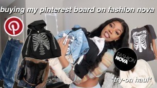 'buying my dream pinterest wardrobe on fashion nova | fashion nova try-on haul'