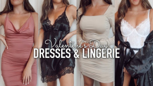 'Valentine\'s Day to Night looks: Dresses and Lingerie ft Fashion Nova || Dresses Try On Haul 2021'