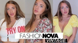 'end of summer FASHION NOVA TRY ON HAUL! crop tops & shorts!'