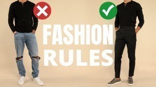 '7 Fashion Rules All Men Should Learn Once And For ALL'