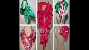 'How To Tie A Scarf - Scarf Tying with a Rubberband -  WWW.SCARF-ART.COM'