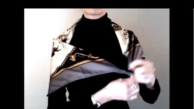 'How-to wear scarves - Hermes scarf in a shoulder wrap'