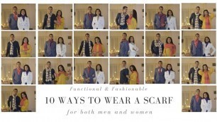 '10 ways to wear a scarf for both men and women ¦ Easy and practical ideas'