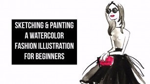 'Sketching & Painting a Watercolor Fashion Illustration For Beginners- Edited in Procreate'