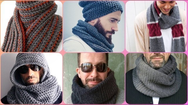 'Trendy and stylish #neck warmer scarf  caps design collections for mens high winter fashion'