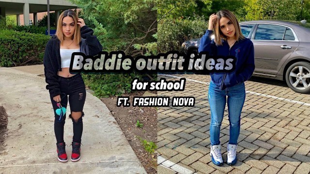 'Fall baddie on a budget school outfit ideas  || fashion nova try on haul 