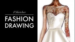 'WEDDING DRESS Fashion Drawing Tutorial'