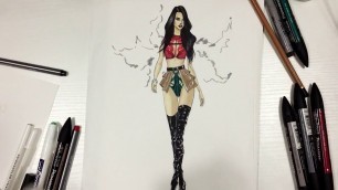 'LINGERIE + PATENT LEATHER BOOTS. Victoria\'s Secret | Fashion Drawing'