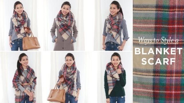 'How to style / tie a blanket scarf'