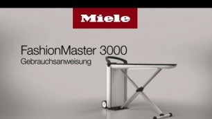 'Gebrauchsanweisung für das Bügelsystem Fashion Master I Miele'