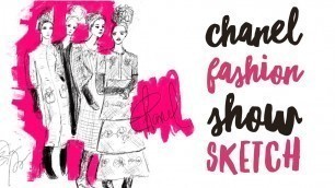 'How to Draw a Chanel Runway Models Fashion Illustration with Procreate App'