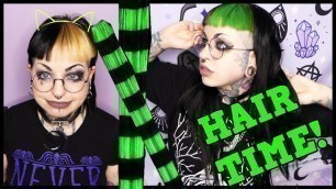 'NuGoth Hair Dye and Style & Extensions Stripe Experiment // Emily Boo'