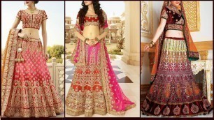 'Latest lehenga choli designs 2017 for indian Bollywood / Pakistani bridal Wedding Dress'