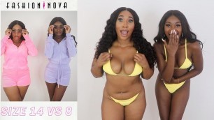 'SIZE 8 vs 14 FASHIONNOVA TRY ON HAUL'