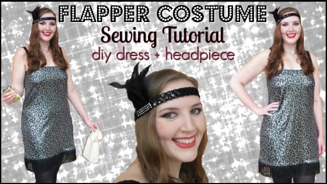 'DIY 1920s Flapper Girl Halloween Costume | How to Make a Sequin Dress & Headpiece'