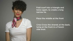 'Debbie Millington silk scarf tying tutorials demonstrations  - How to wear a Necktie'