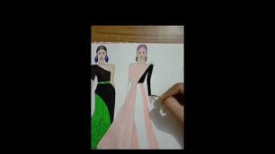 'Fashion illustration | Fashion illustration sketches dress'