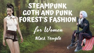 'Goth / Punk / Steampunk Forest\'s Fashion for Alternative Women - Black Temple'