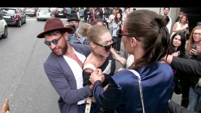 'OFFICIAL VIDEO - FULL - Gigi Hadid gets attacked in Milan by a prankster and FURIOUSLY fights back'