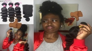 '3 Bundles + Closure For $71!? Aliexpress ZZY Fashion Hair Review + Storytime'