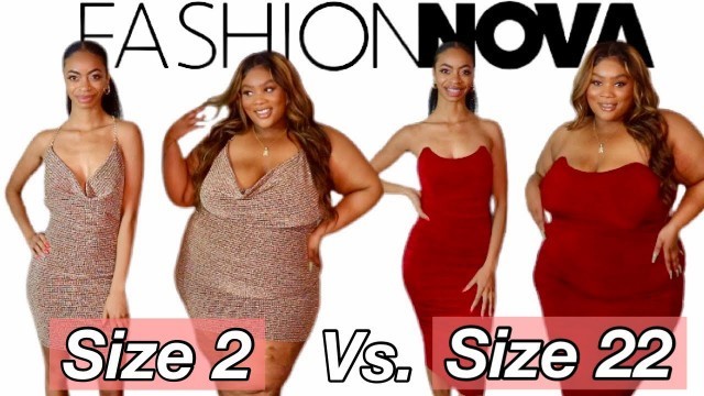 'Size 2 & Size 22 Try On The Same Fashion Nova Outfits | Fashion Nova Try On Haul'