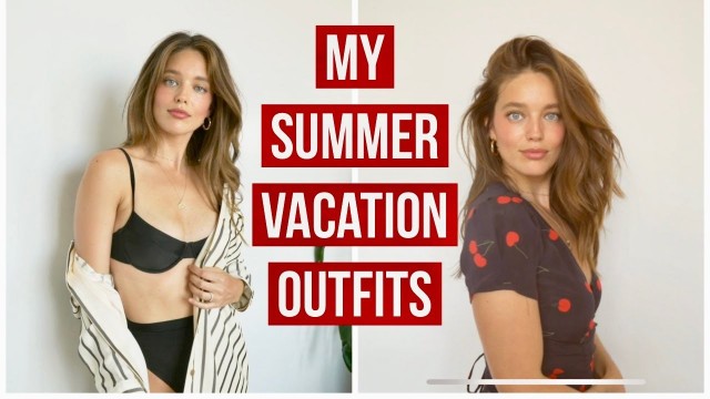 'Vacation Pack Hack! Cute, Summer Vacation Outfits | Emily Didonato + Lotte Elisa Collins'