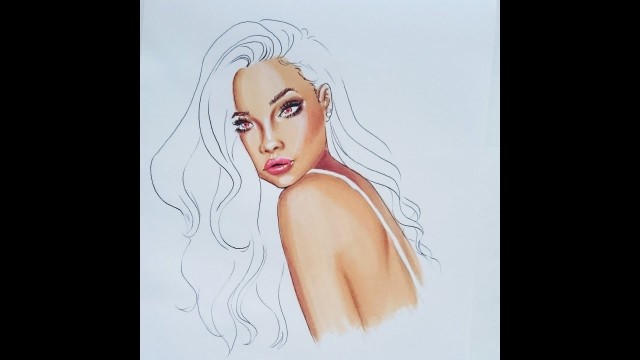 'Tutorial: How to colour skin with 3 copic markers (fashion illustration)'