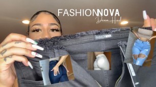 'HUGE DENIM FASHION NOVA TRY-ON *thank me later*'