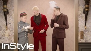 'Pete Davidson & Machine Gun Kelly | 2019 Golden Globes Elevator | InStyle | #shorts'